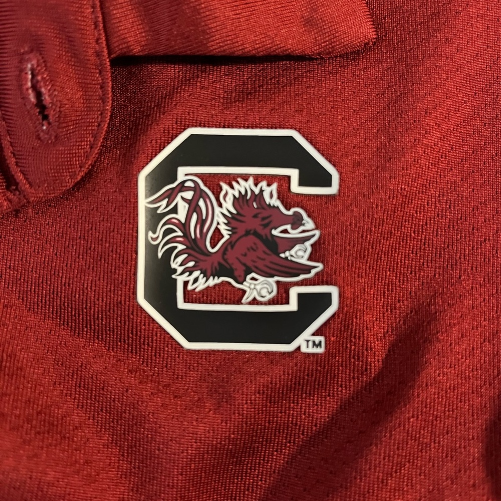 Under Armour South Carolina Gamecocks Polo XL HeatGear Red NCAA Gameday Shirt - Picture 7 of 8